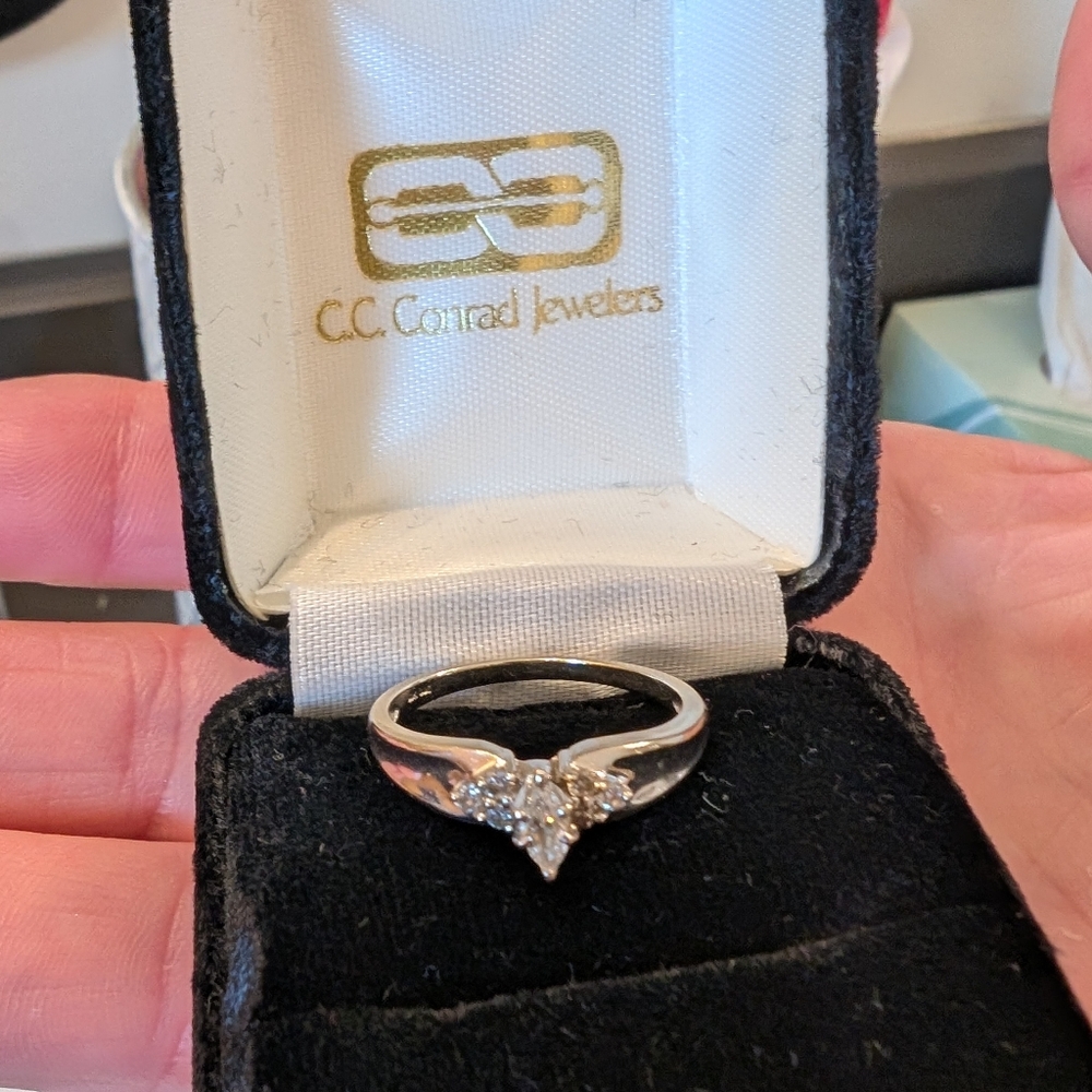 CC Conrad White Gold Diamond Accent Ring - White